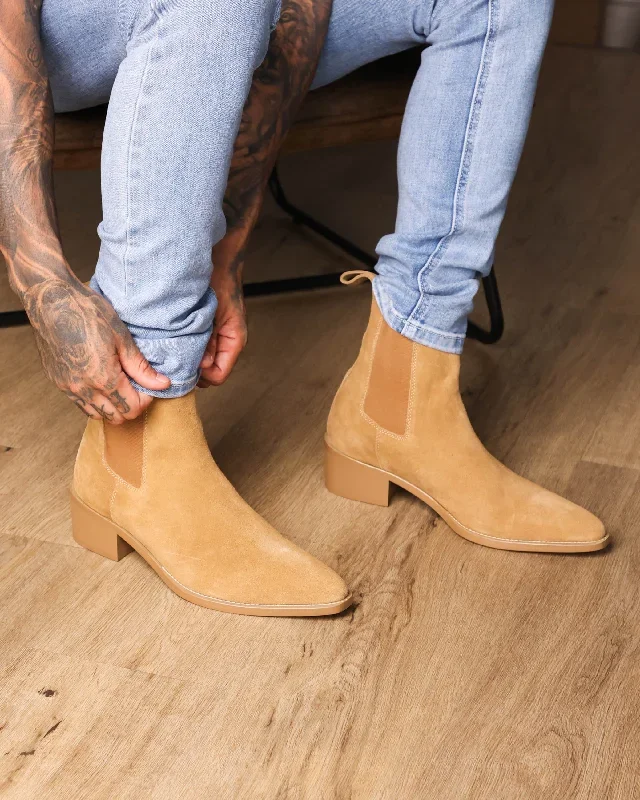 Saint Morta Nomad Pointy Toe Chelsea Boot Camel