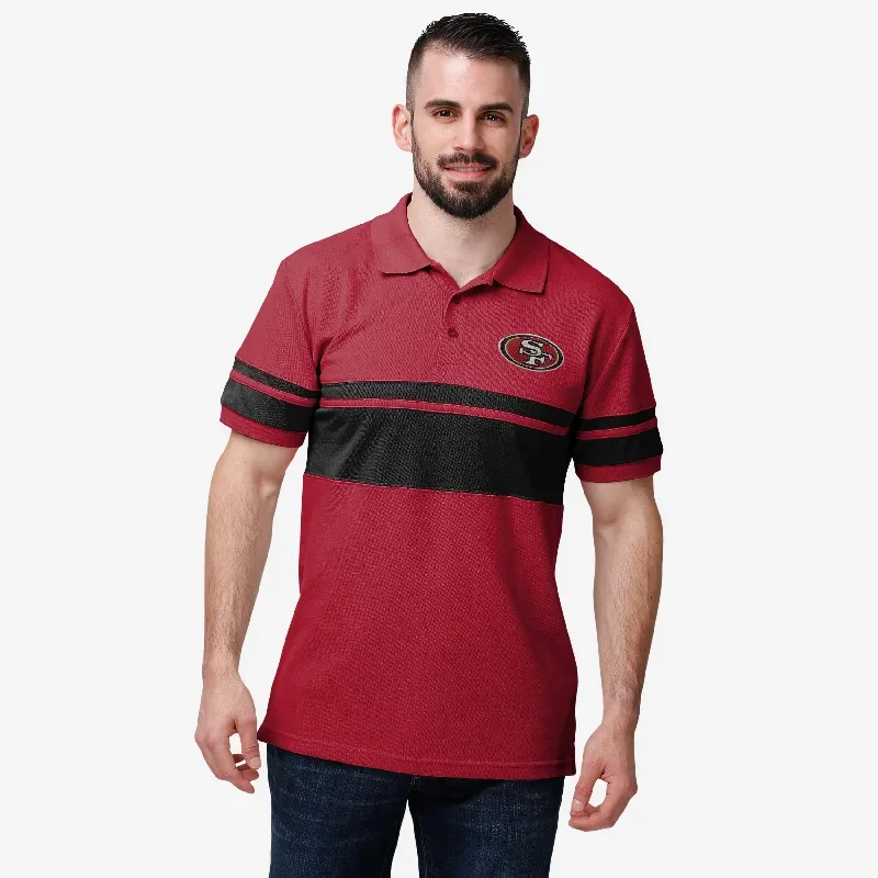 San Francisco 49ers Cotton Stripe Polo