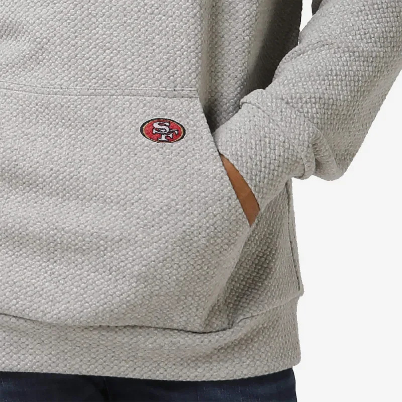 san-francisco-49ers-gray-woven-hoodie