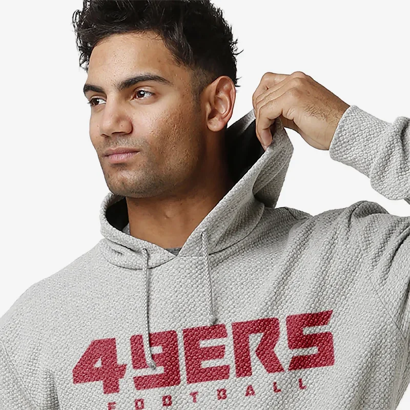 san-francisco-49ers-gray-woven-hoodie