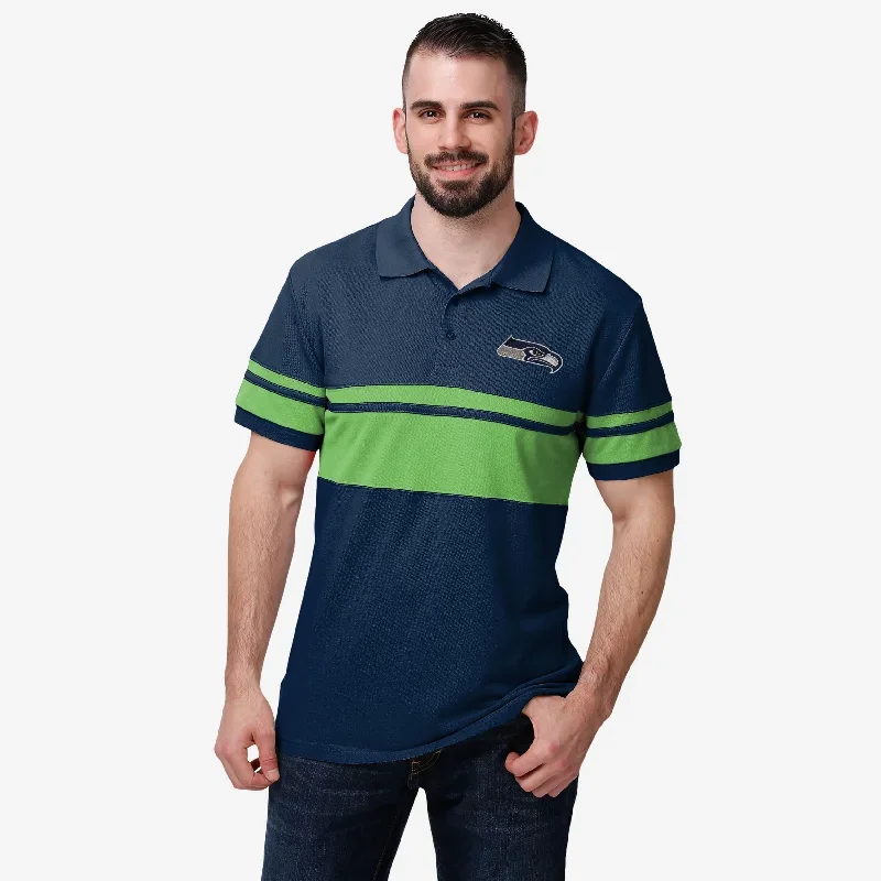 Seattle Seahawks Cotton Stripe Polo