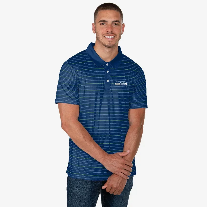 Seattle Seahawks Striped Polyester Polo