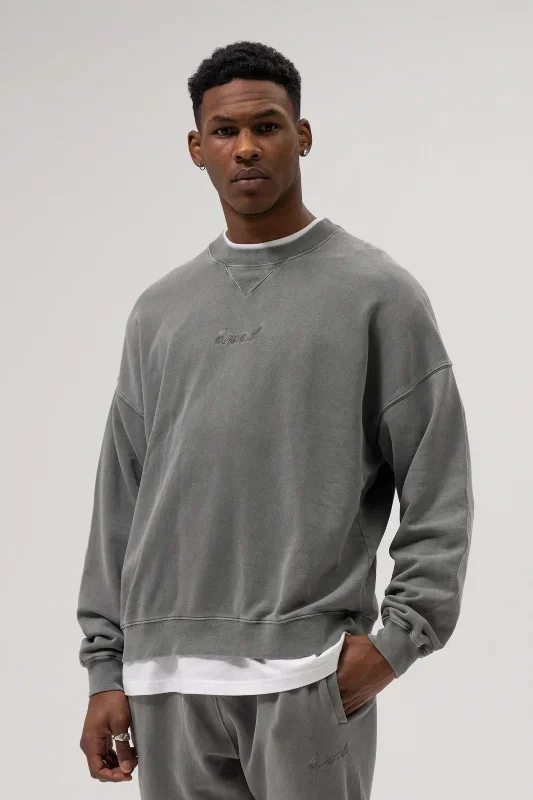 SUSTAIN WASHED GREY SWEATER