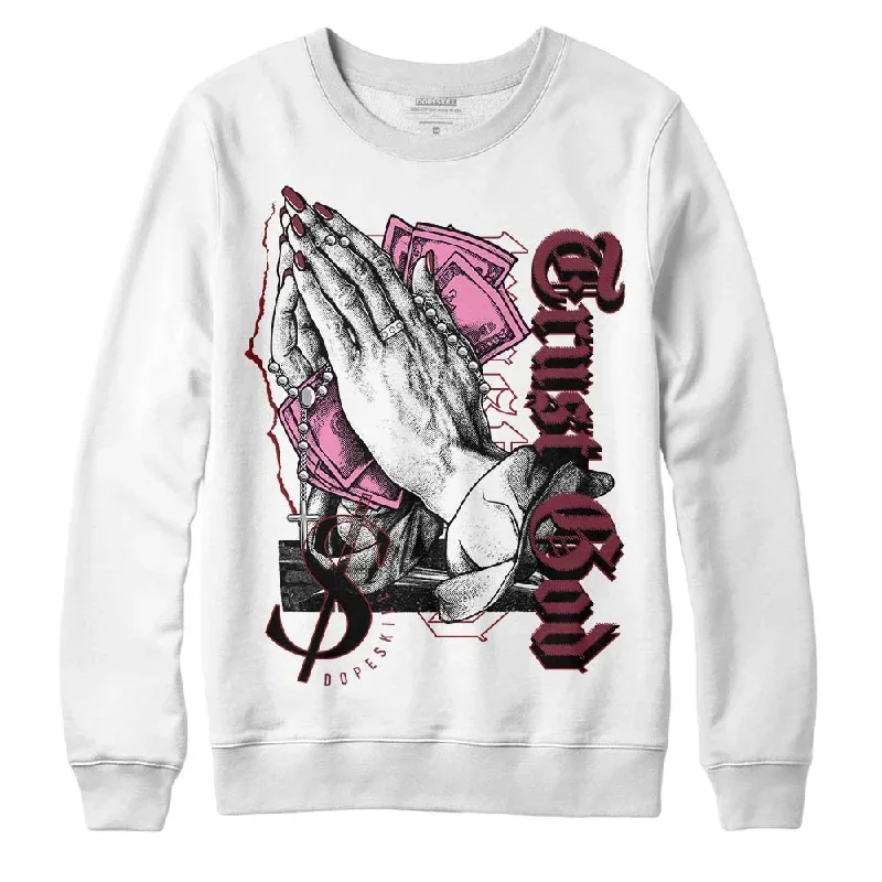 Team Red 1s DopeSkill Sweatshirt Trust God Graphic