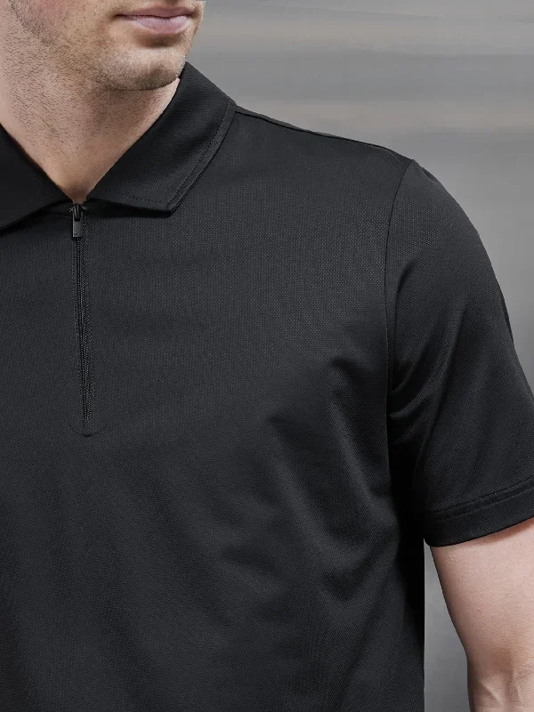 technical-zip-polo-shirt-black