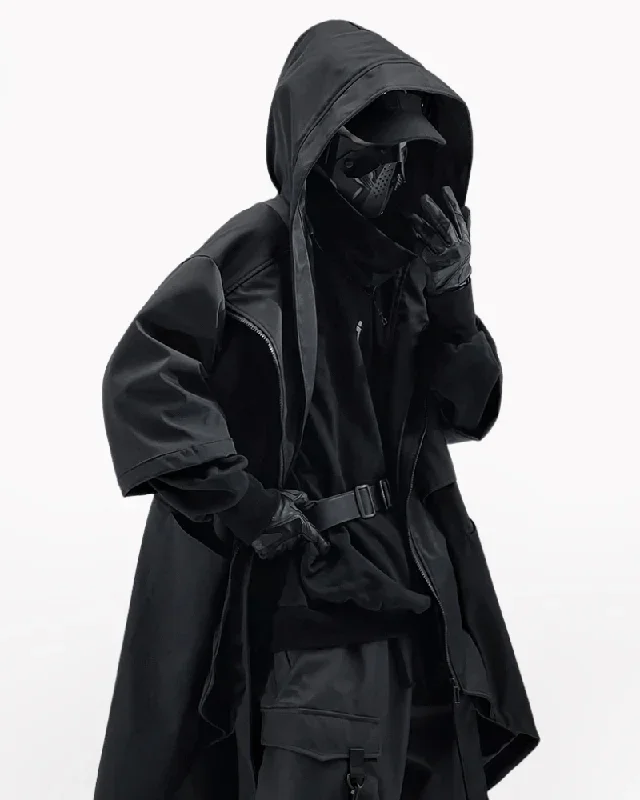 Techwear Fake Two-piece Mid-sleeve Unisex Coat