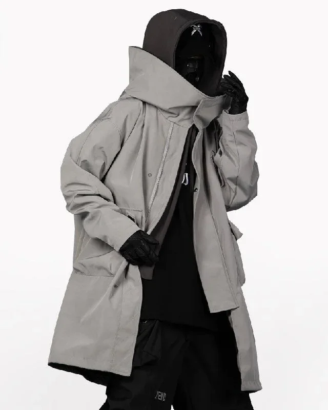 Techwear Fake Two-piece Utility Long Coat