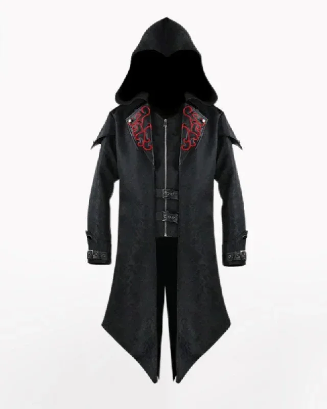 Techwear Gothic Tuxedo Unisex Long Coat