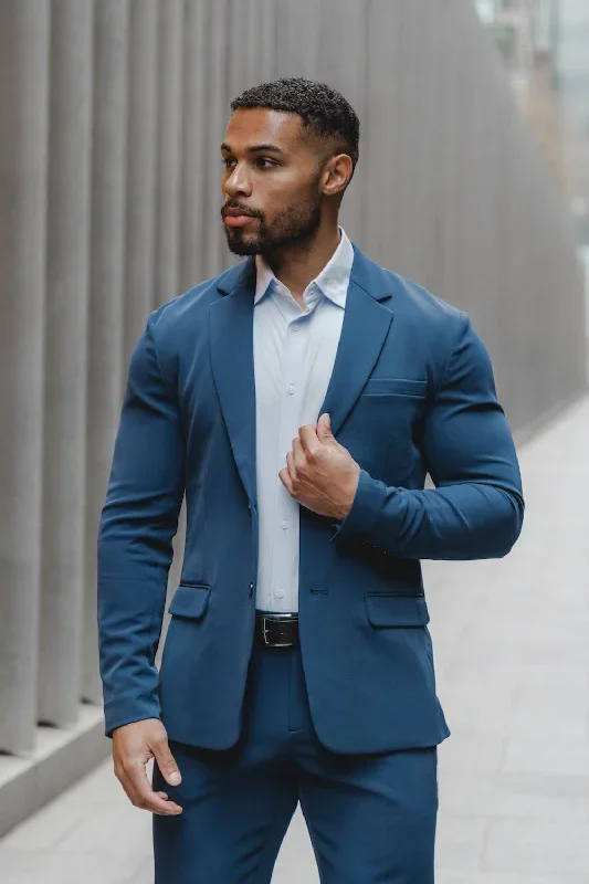 True Muscle Fit Tech Suit Jacket in Navy