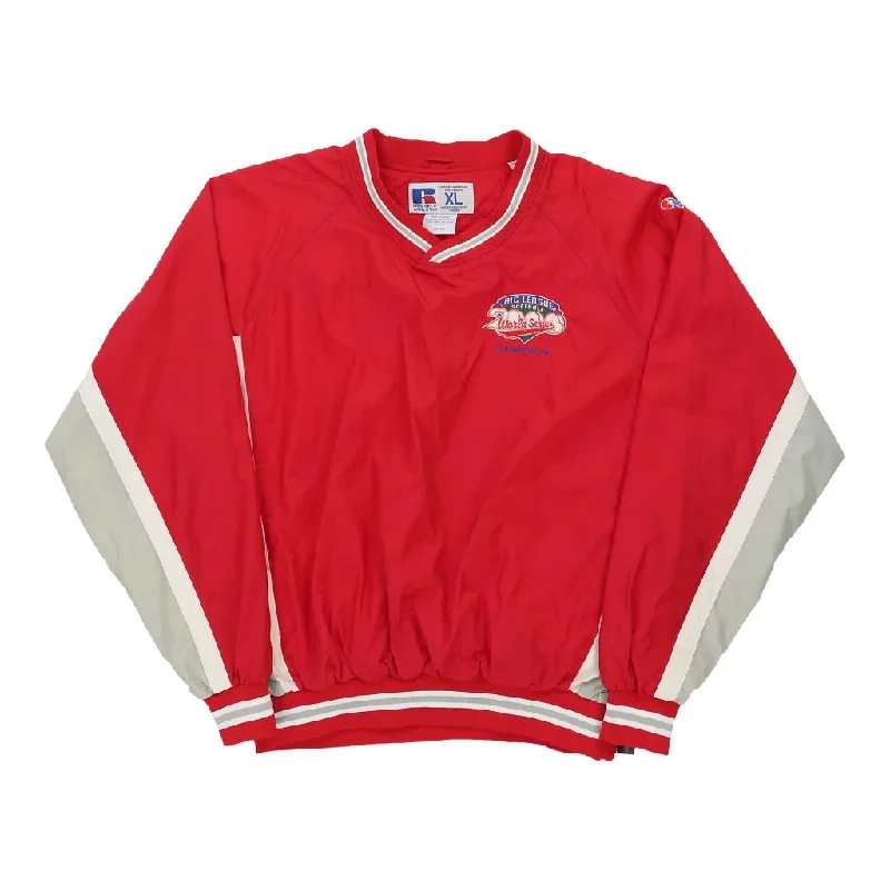 Vintage Big League Softball, Kalamazoo MI Russell Athletic Windbreaker - XL Red Polyester