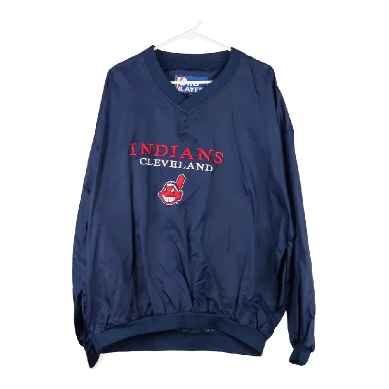 Cleveland Guardians Pro Player Windbreaker - Large Blue Polyester