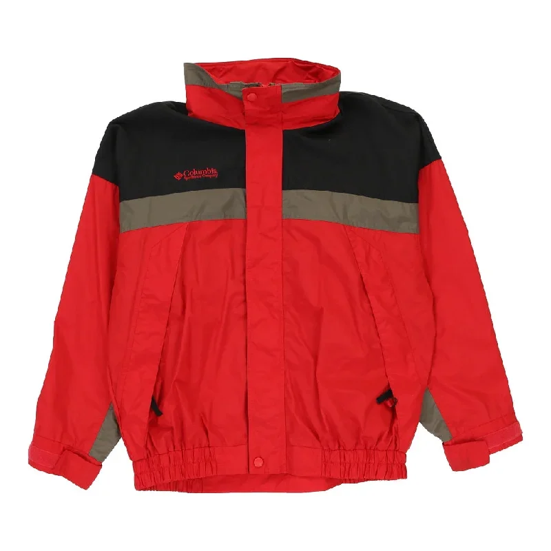 Columbia Windbreaker - Large Red Polyester