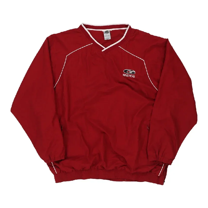 Mavericks Russell Athletic Windbreaker - 2XL Burgundy Polyester