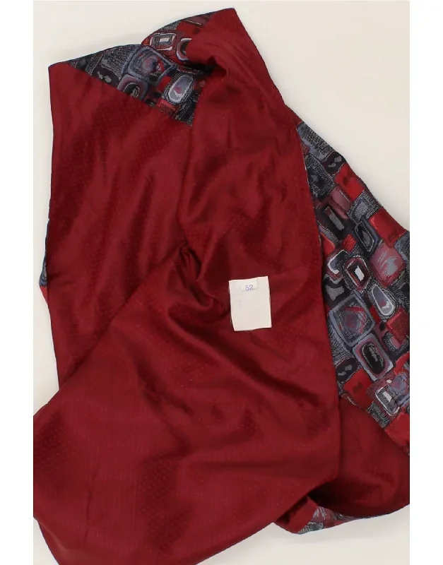 vintage-mens-abstract-pattern-waistcoat-size-52-large-burgundy-polyester