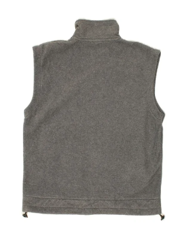 vintage-mens-fleece-gilet-uk-40-large-grey-polyester