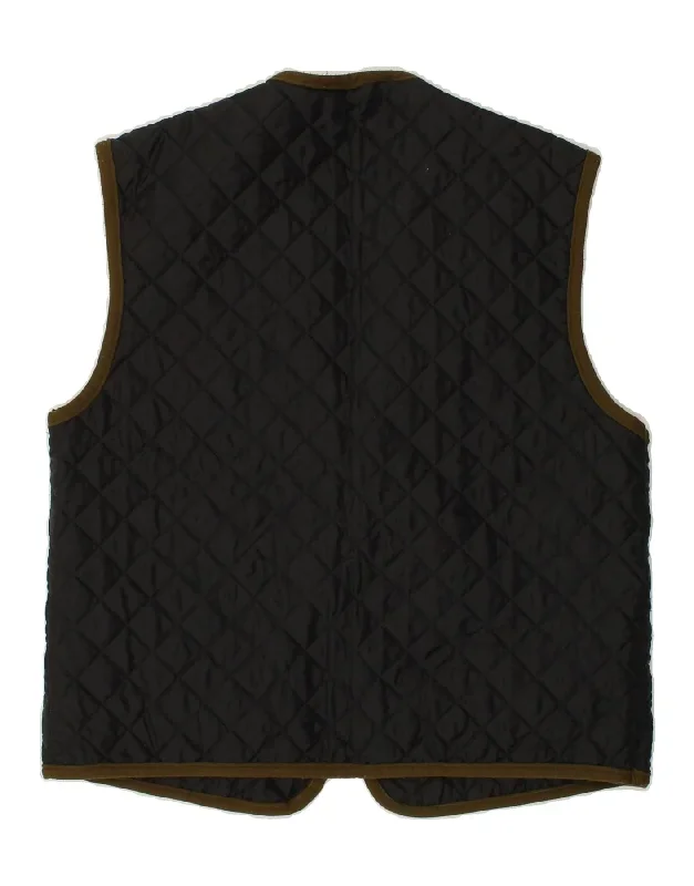 vintage-mens-quilted-gilet-uk-38-medium-black