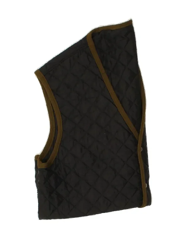 vintage-mens-quilted-gilet-uk-38-medium-black