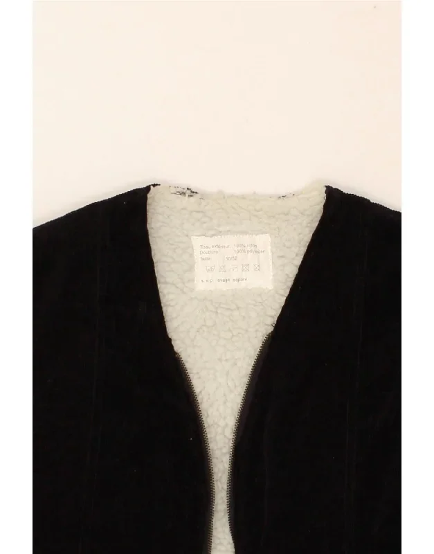 vintage-mens-sherpa-corduroy-gilet-uk-40-large-black-cotton