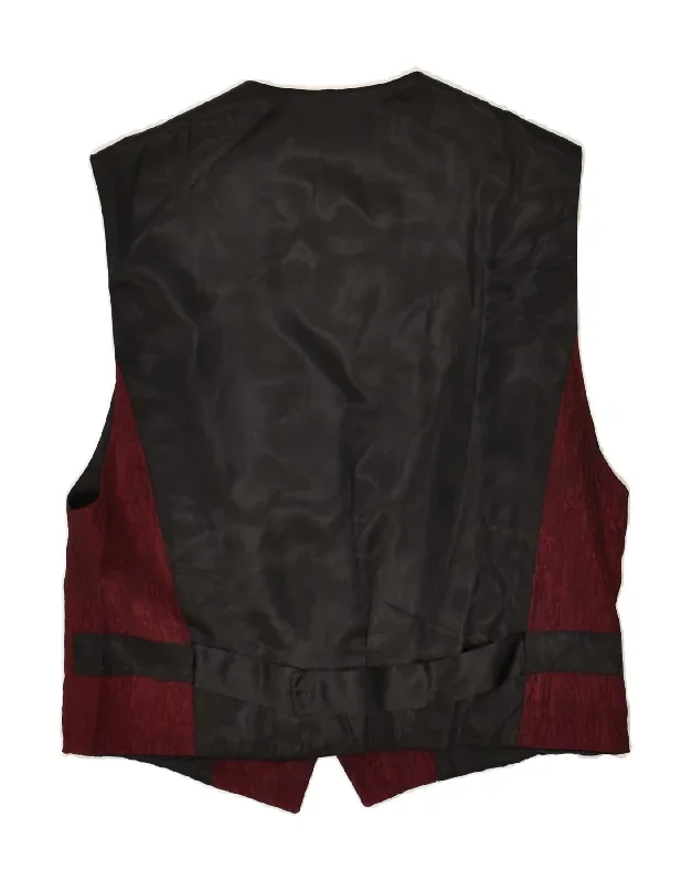 vintage-mens-slim-waistcoat-large-burgundy-viscose