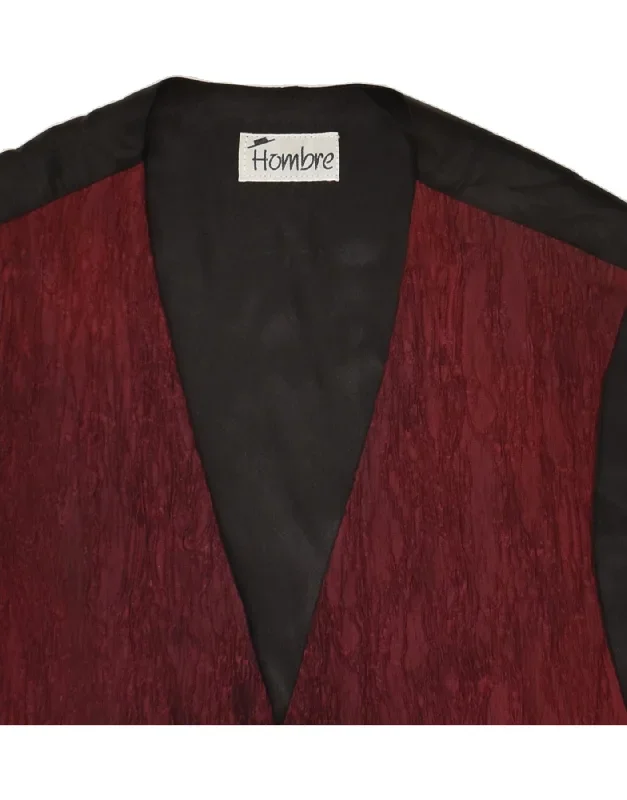 vintage-mens-slim-waistcoat-large-burgundy-viscose