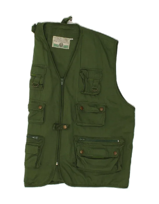 vintage-mens-utility-gilet-uk-42-xl-green-cotton