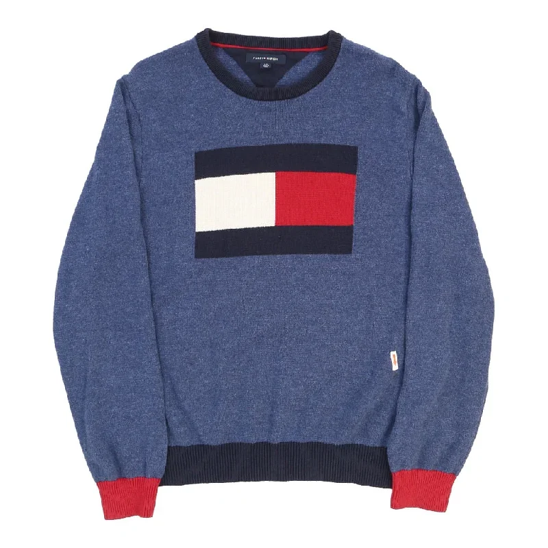 Tommy Hilfiger Jumper - Large Blue Cotton