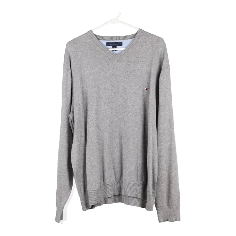 Tommy Hilfiger Jumper - XL Grey Cotton