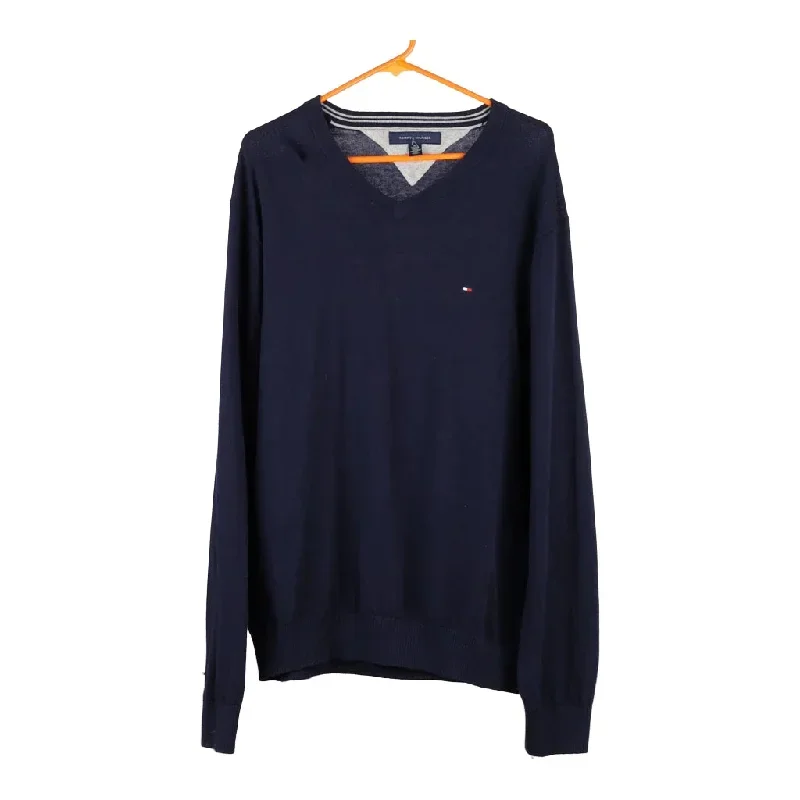 Tommy Hilfiger Jumper - XL Navy Cotton Blend