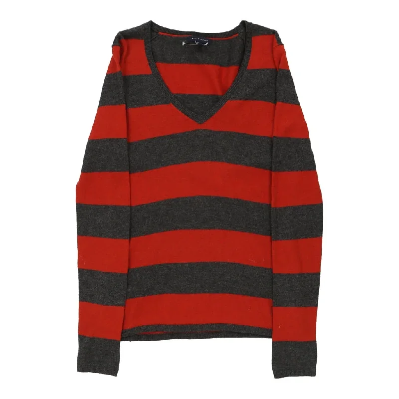 Tommy Hilfiger Striped Jumper - XS Orange Cotton