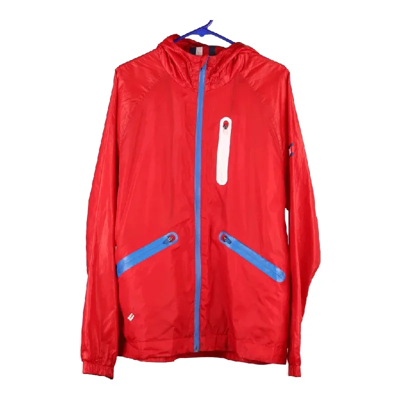 Tommy Hilfiger Windbreaker - Large Red Nylon