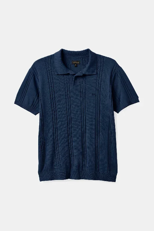 Weekend Reserve Merino Wool S/S Polo - Washed Navy