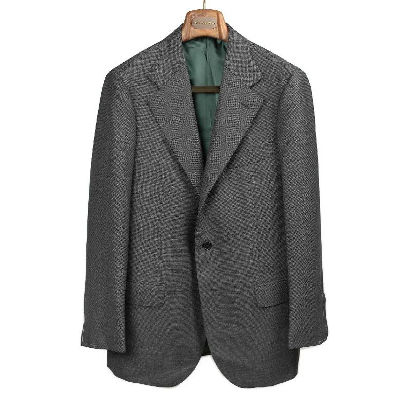 x Sartoria Carrara: jacket in Drapers "Five Stars / Superbio" grey nailhead wool (separates)