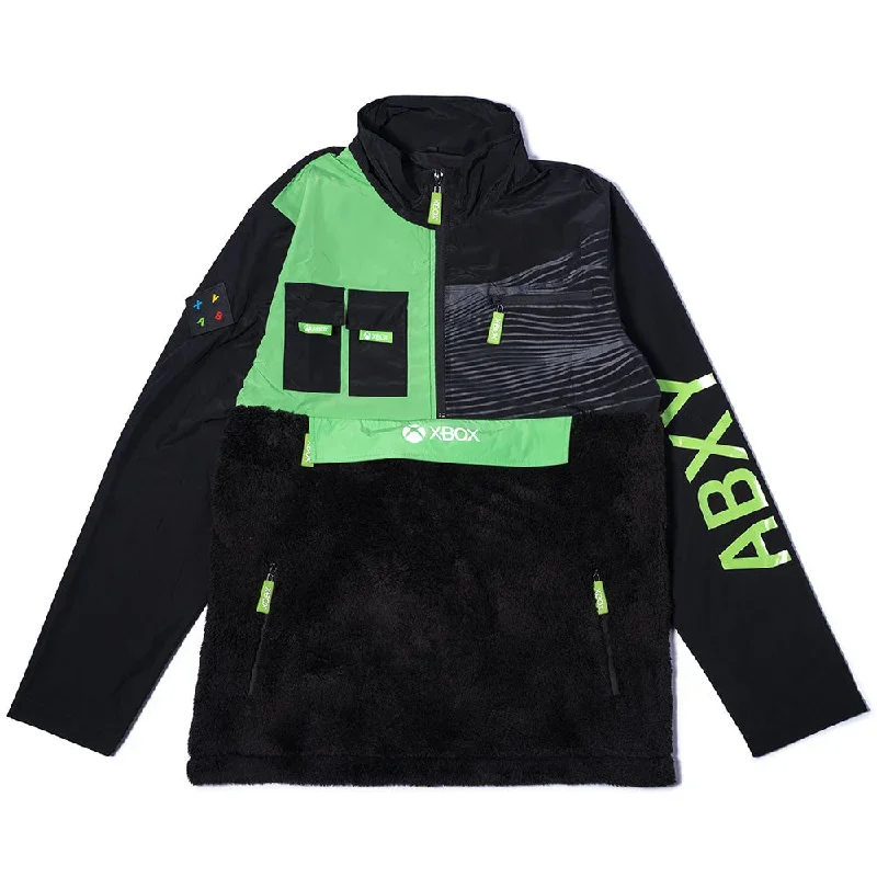 xbox-summer-sherpa-anorak-black-green-sm