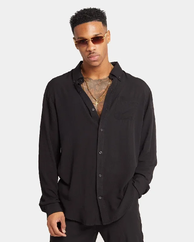 xxiii-crete-long-sleeve-button-up-shirt-black