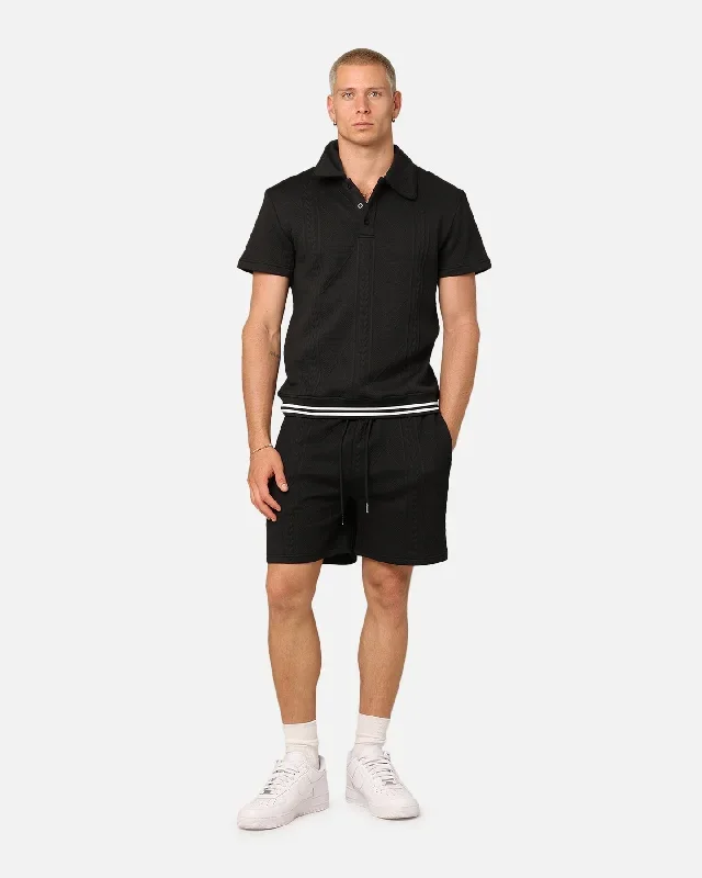 xxiii-danny-knit-polo-shirt-black