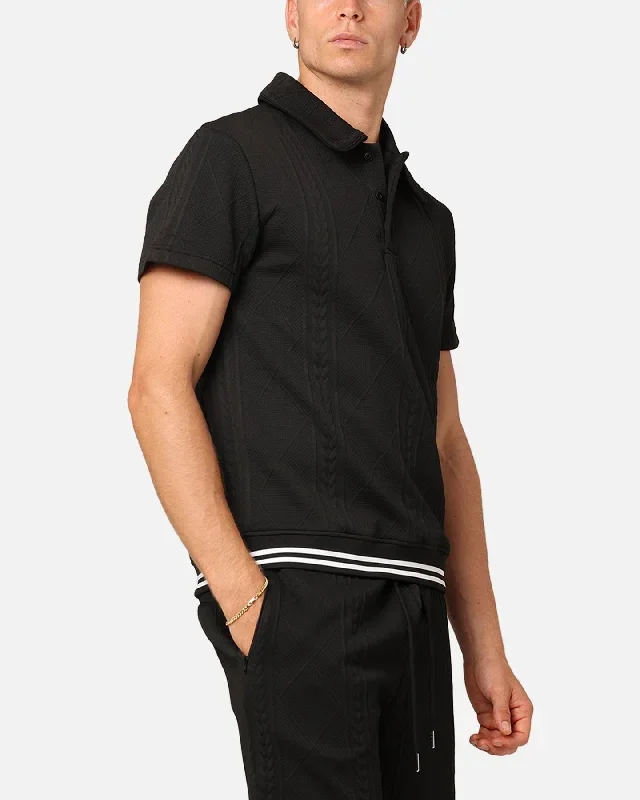 xxiii-danny-knit-polo-shirt-black