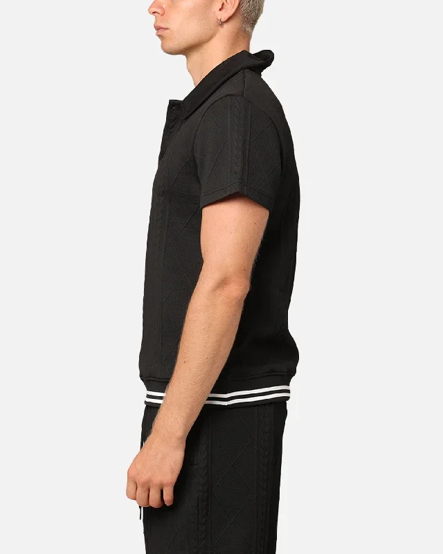 xxiii-danny-knit-polo-shirt-black