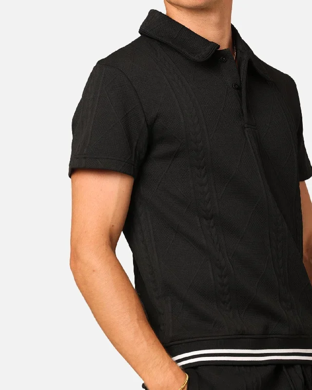 xxiii-danny-knit-polo-shirt-black