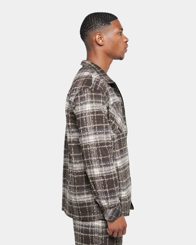 xxiii-vitus-zip-up-flannel-jacket-brown-mens