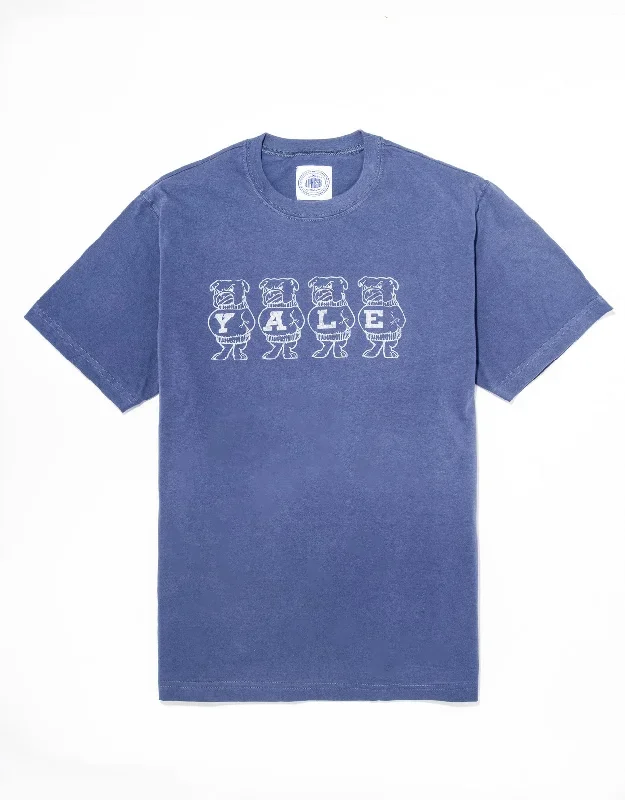 YALE BULLDOG CREW NECK T-SHIRT - BLUE