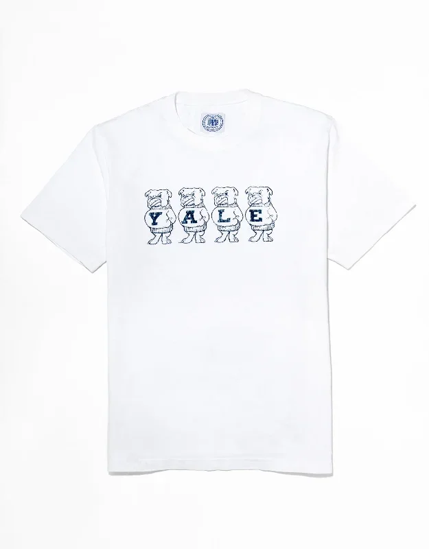 YALE BULLDOG CREW NECK T-SHIRT - WHITE