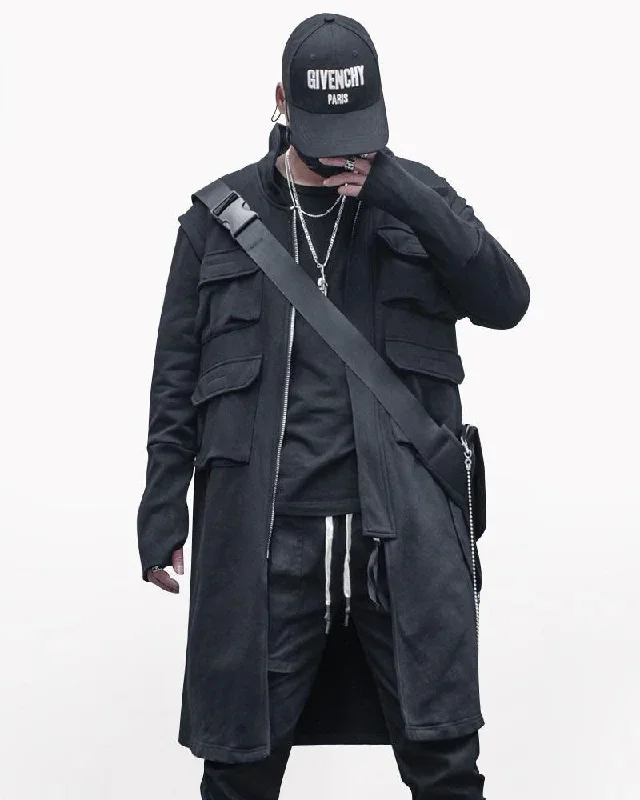 Yamamoto Japanese Techwear Long Cargo Coat