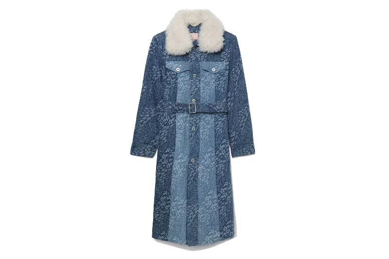 BAPY TWO-TONE DENIM COAT